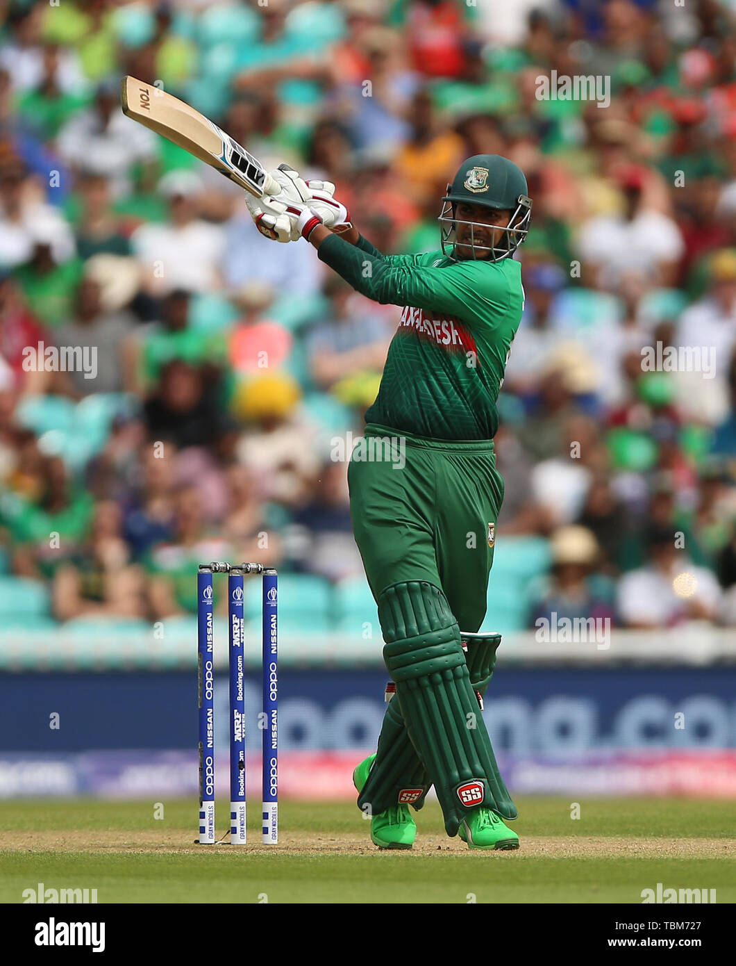 Bangladesh Soumya Sarkar durante l'ICC Cricket World Cup group stage corrispondono al ovale, Londra. Foto Stock