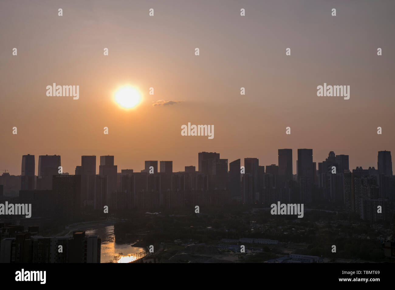 Tianfu nuovo quartiere Foto Stock