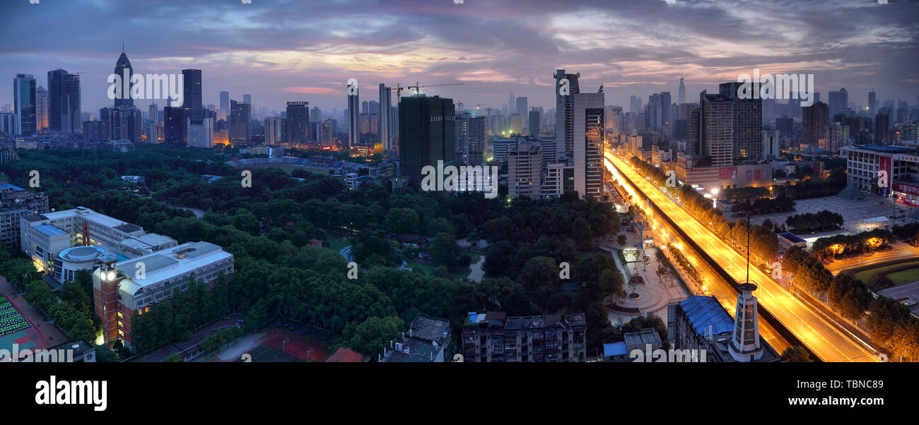 Paesaggio urbano di Hankou, Wuhan Foto Stock