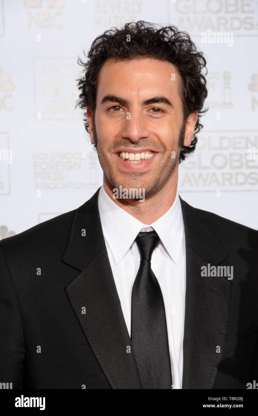 LOS ANGELES, CA. 15 gennaio 2007: sacha baron cohen al sessantaquattresimo Annuale di Golden Globe Awards presso il Beverly Hilton Hotel. © 2007 Paul Smith / Featureflash Foto Stock