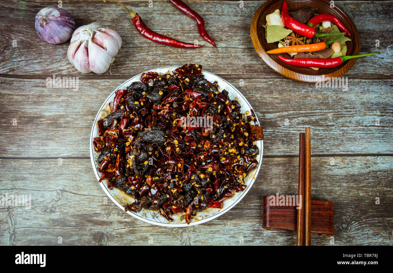 Fritte di maiale. Foto Stock