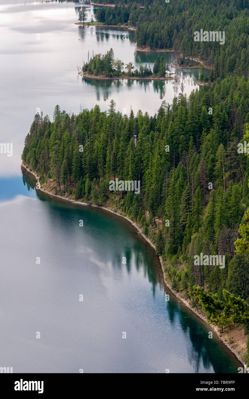 Vista panoramica del lago di Holland nel Montana Foto Stock