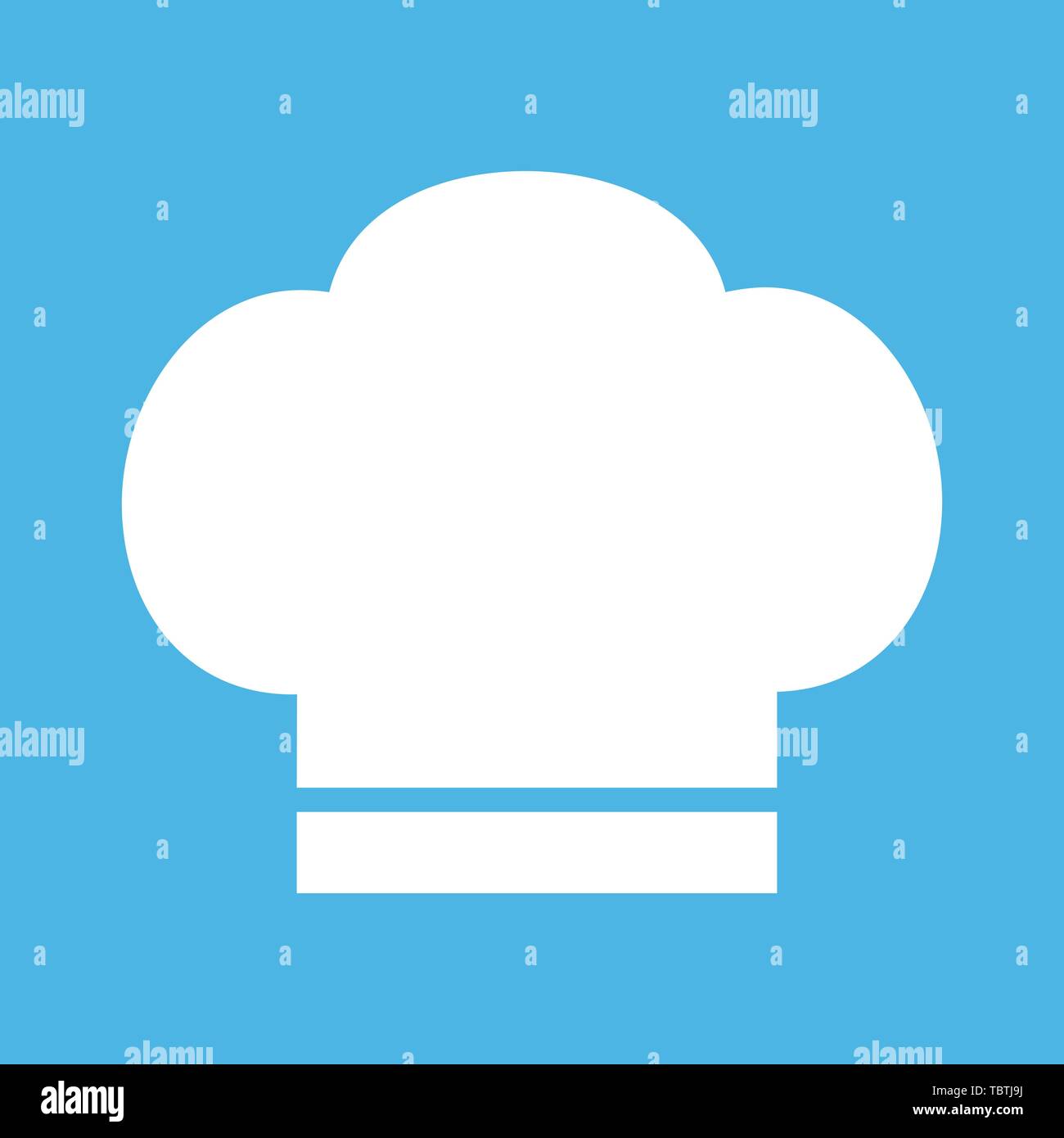 Icona dello Chef hat sullo sfondo bianco illustrazione vettoriale cappello di cottura Illustrazione Vettoriale