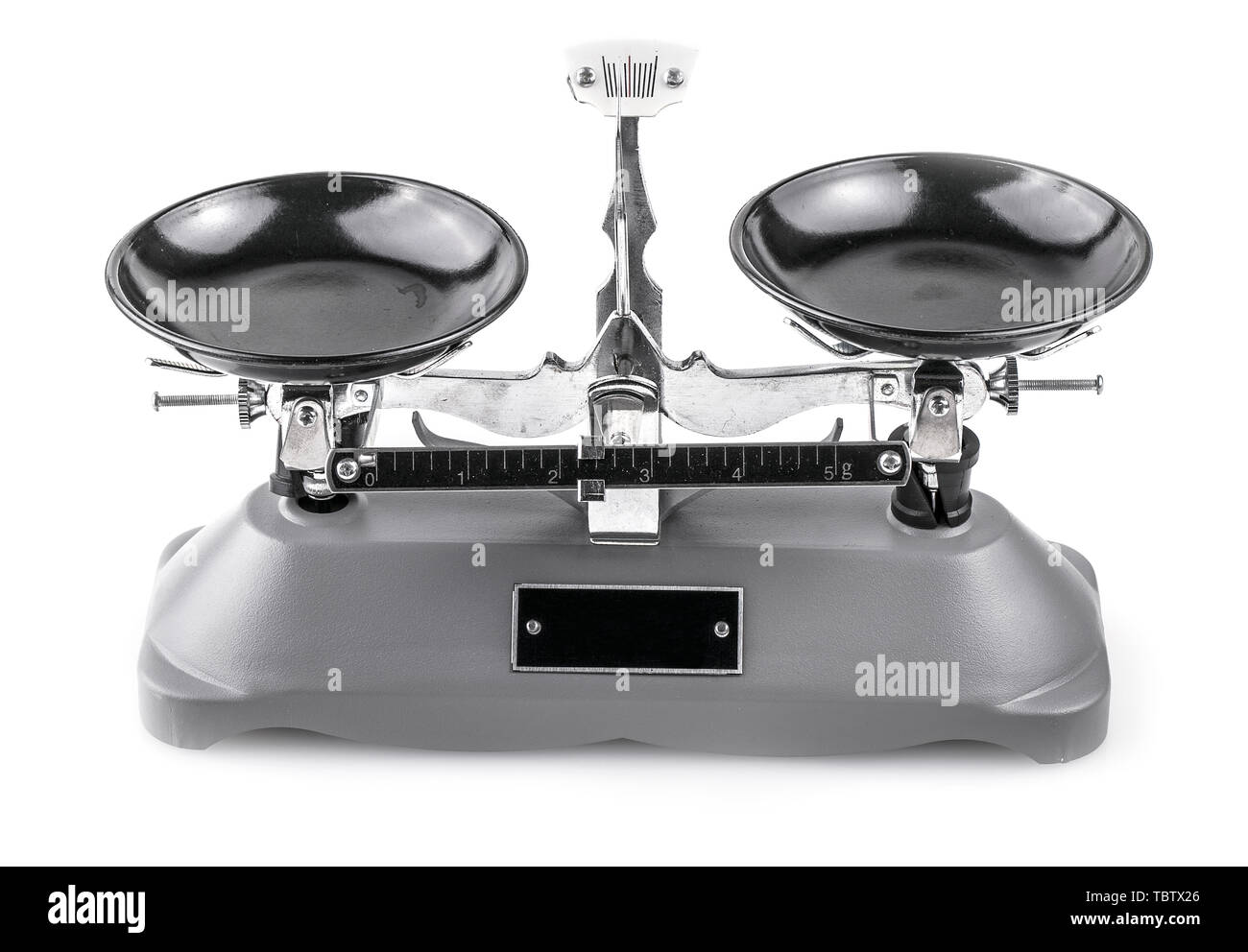 Gray scale di laboratorio su sfondo bianco Foto Stock