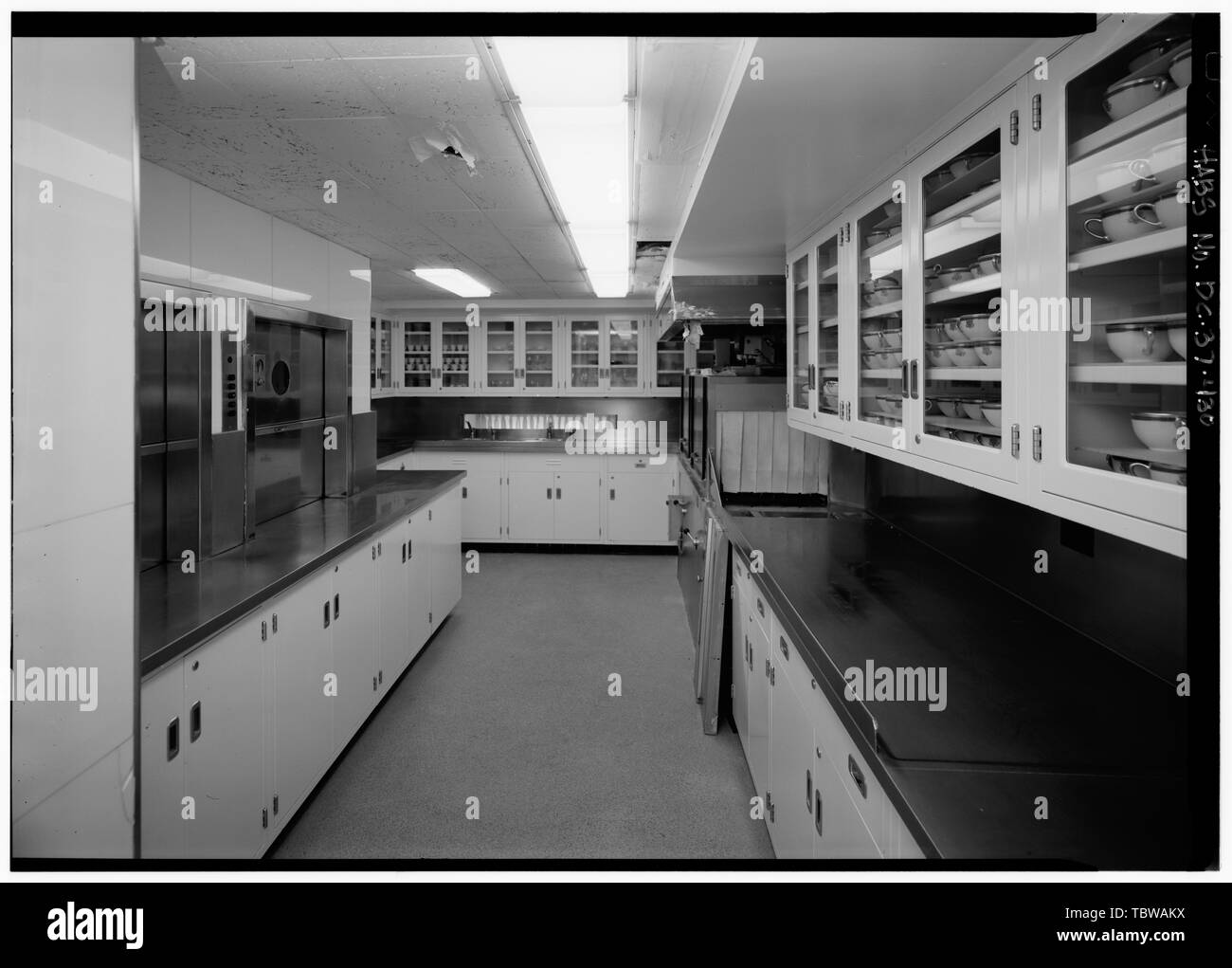 m3 Mezzanine (Pantry) View Looking North White House, 1600 Pennsylvania Avenue, Northwest, Washington, District of Columbia, CC Foto Stock