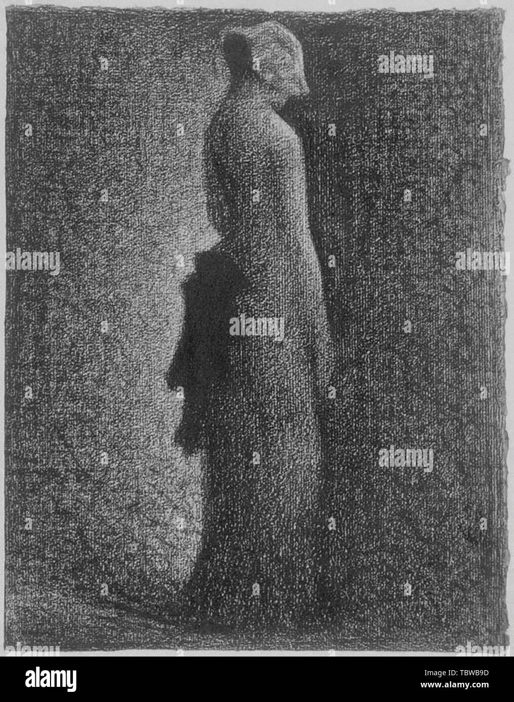 Georges Seurat - nero nodo 1882 Foto Stock