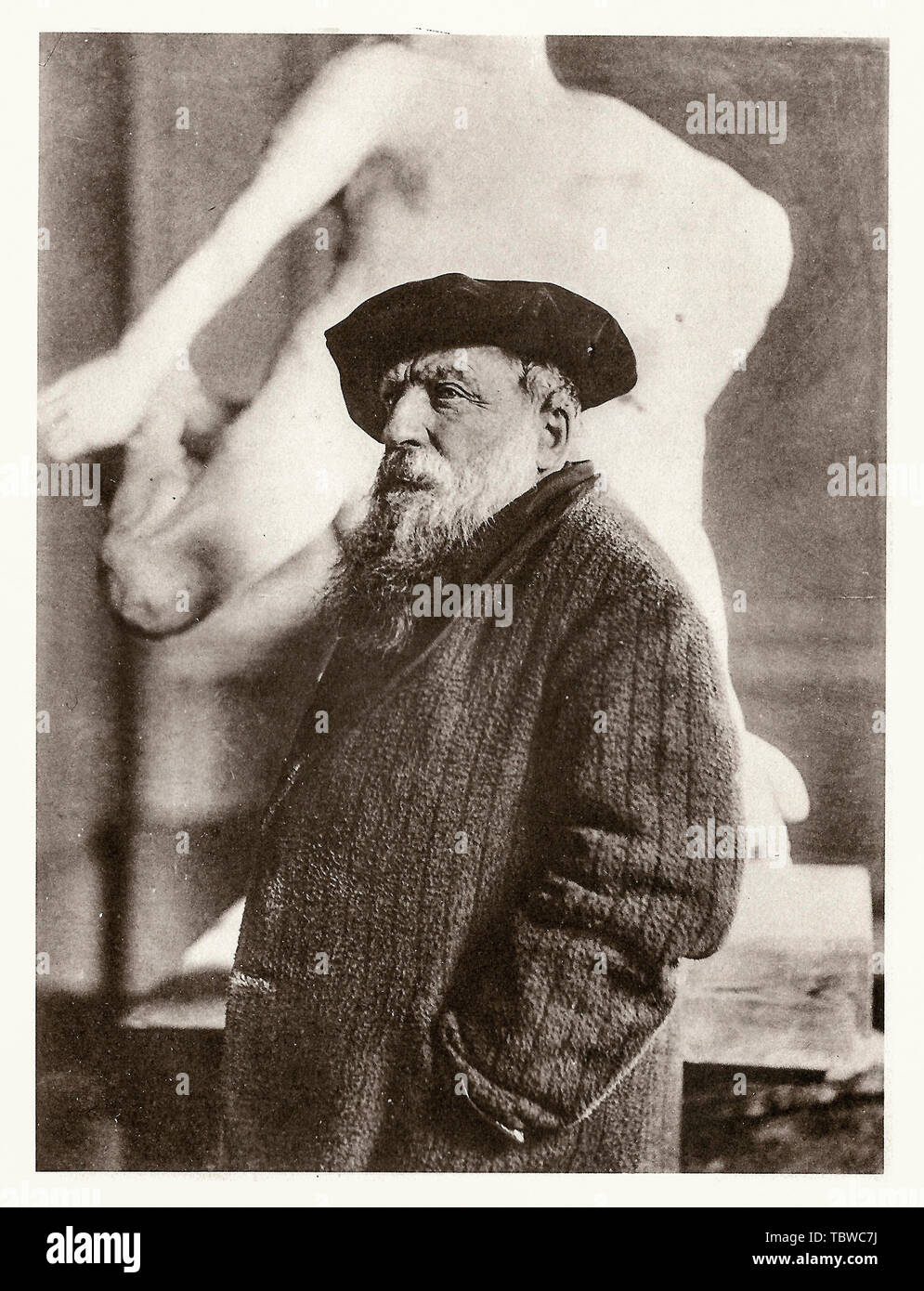 Auguste Rodin, Ritratto di Rodin, ritratto fotografia, 1910 Foto Stock