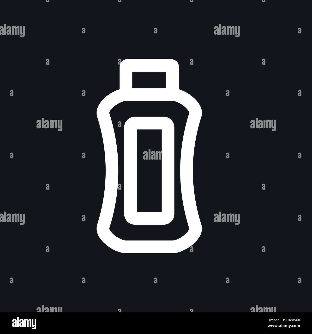 Contenitore di tubo per la crema icona segno di vettore simbolo Illustrazione Vettoriale