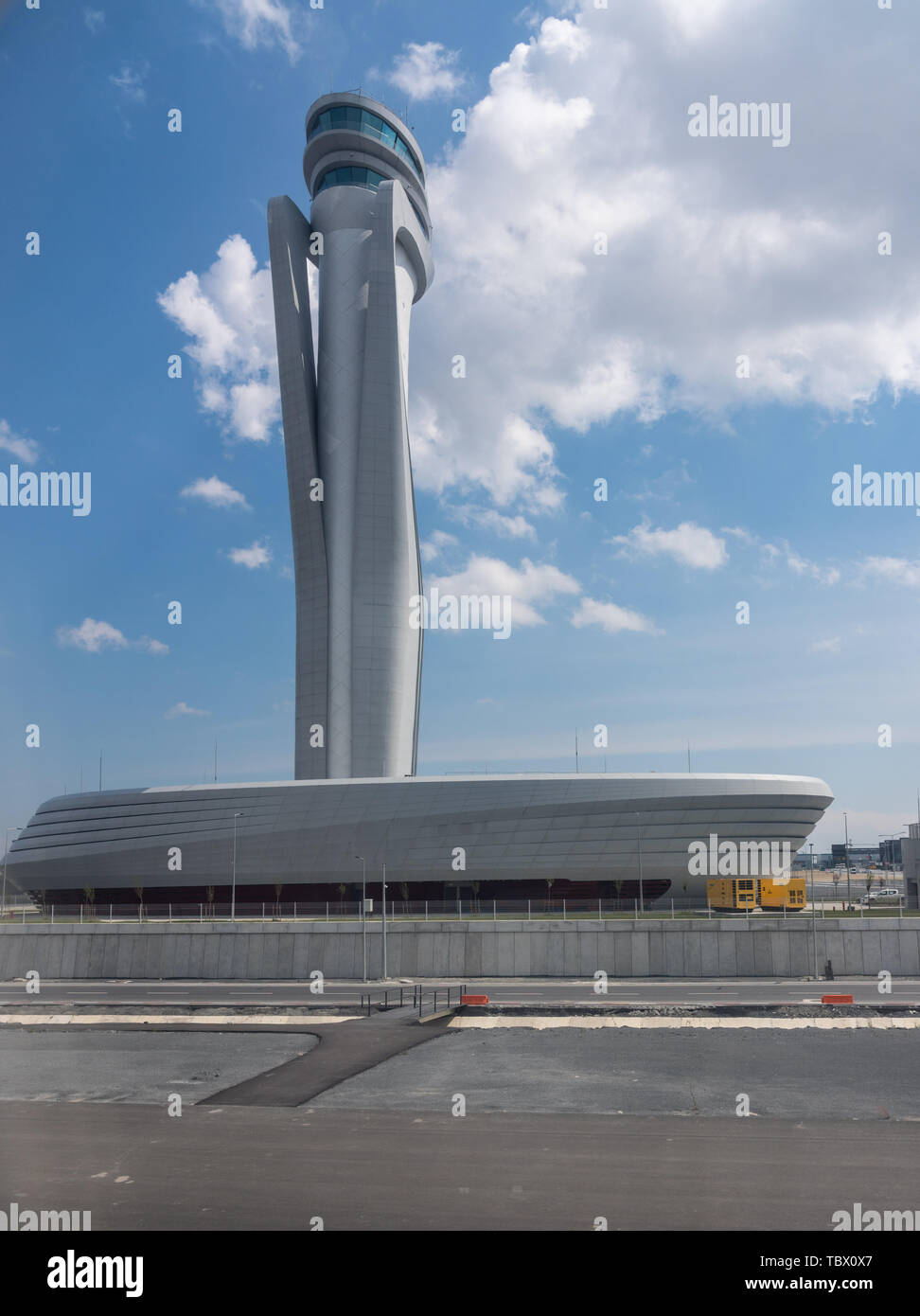 Torre di controllo dell'aeroporto di Istanbul in Turchia Foto Stock