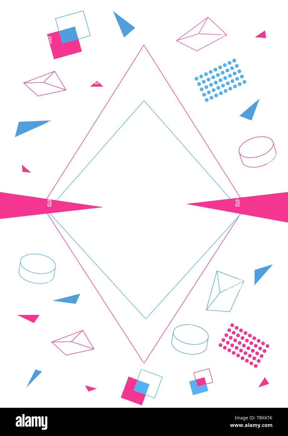 Design minimalista copertura contenente grafica geometrica, adatto per i modelli per intestazioni, slogan, poster, volantini. Foto Stock