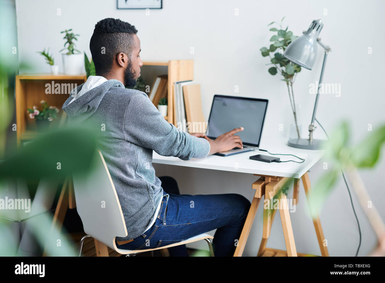 L apprendimento a distanza Foto Stock