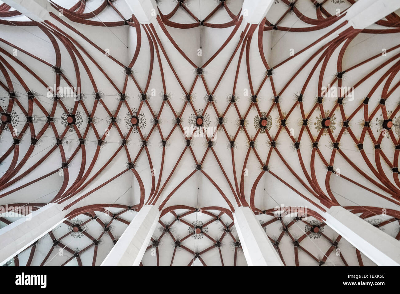 Il soffitto della chiesa di San Tommaso, Thomaskirche, Lipsia, Germania Foto Stock