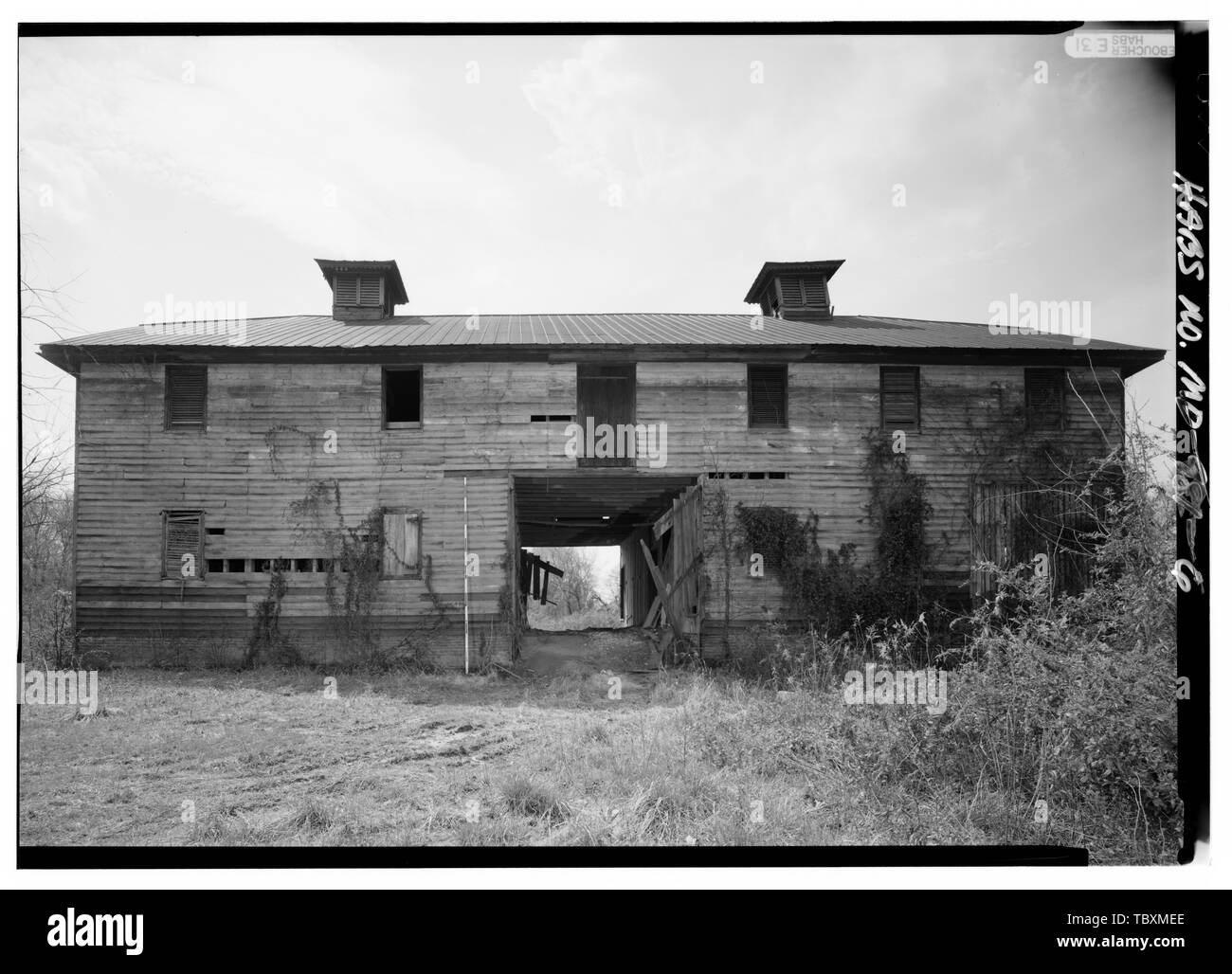 Elevazione del nord, con scala Seton cinghia Granaio, lato ovest della strada della Chiesa, a nord di Central Avenue (Route 214), Mitchellville, Prince George County, MD Klugh, T, trasmettitore Boucher, Jack e, fotografo Lavoie, Catherine C, storico Foto Stock