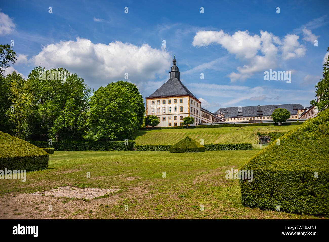 GOTHA, Germania - circa maggio, 2019: Schloss Friedenstein di Gotha in Turingia, Germania Foto Stock
