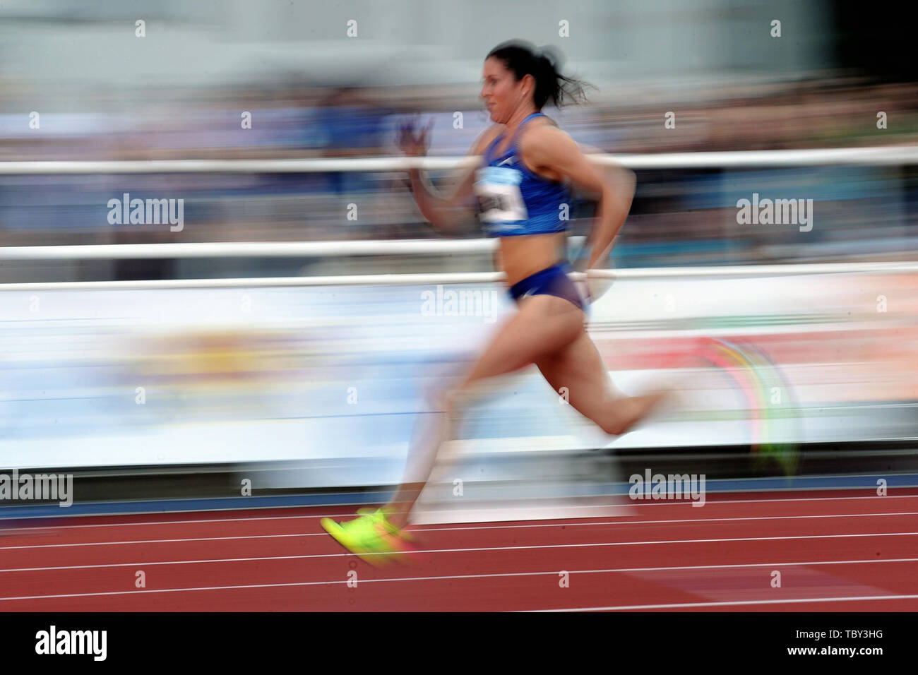 Praga, Repubblica Ceca. Il 3 giugno, 2019. ZUZANA HEJNOVA della Repubblica ceca compete durante le Donne 400m Ostacoli al Josef Odlozil Memorial atletica riunione Classic Premium EA a Praga nella Repubblica Ceca. Credito: Slavek Ruta/ZUMA filo/Alamy Live News Foto Stock