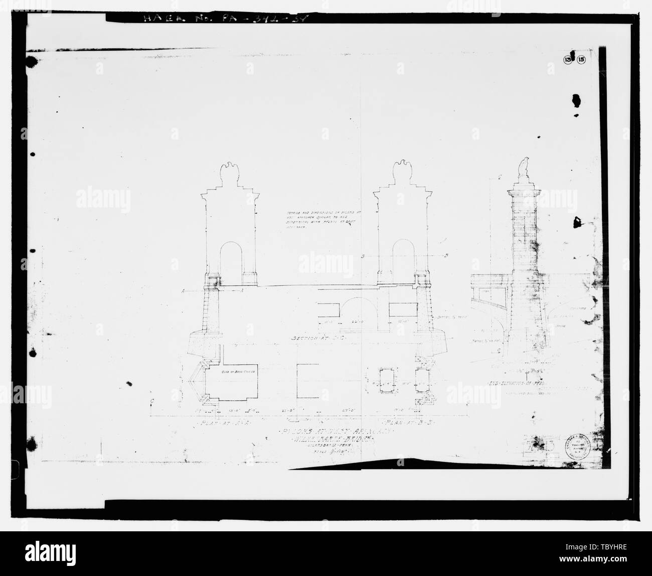 Market Street Bridge Spanning ramo nord del fiume Susquehanna, WilkesBarre, Luzerne County, PA Carrere e Hastings, architetti Atherton, Thomas H Davis, Benjamin Herman Rae, Walter S Carol A. Benenson e Associates, Wynnewood, PA, imprenditore Lavalley, M Pilar, trasmettitore Tanner, Lewis, fotografo Perloff, Carol Benenson, storico Foto Stock