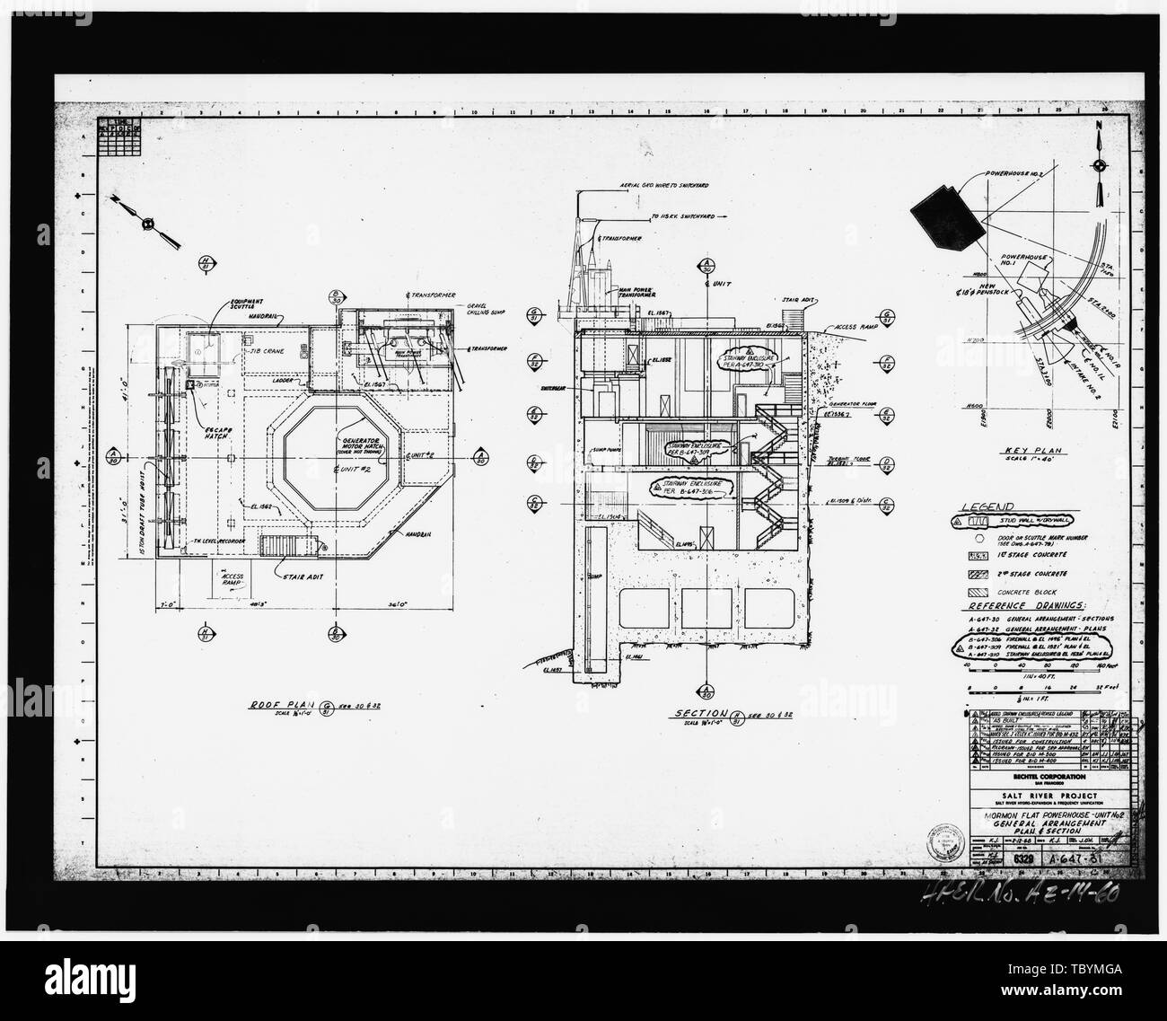 Il Mormon piana, diga sul fiume di sale, Orientale Maricopa County, a est di Phoenix, Phoenix, Maricopa County, AZ Foto Stock