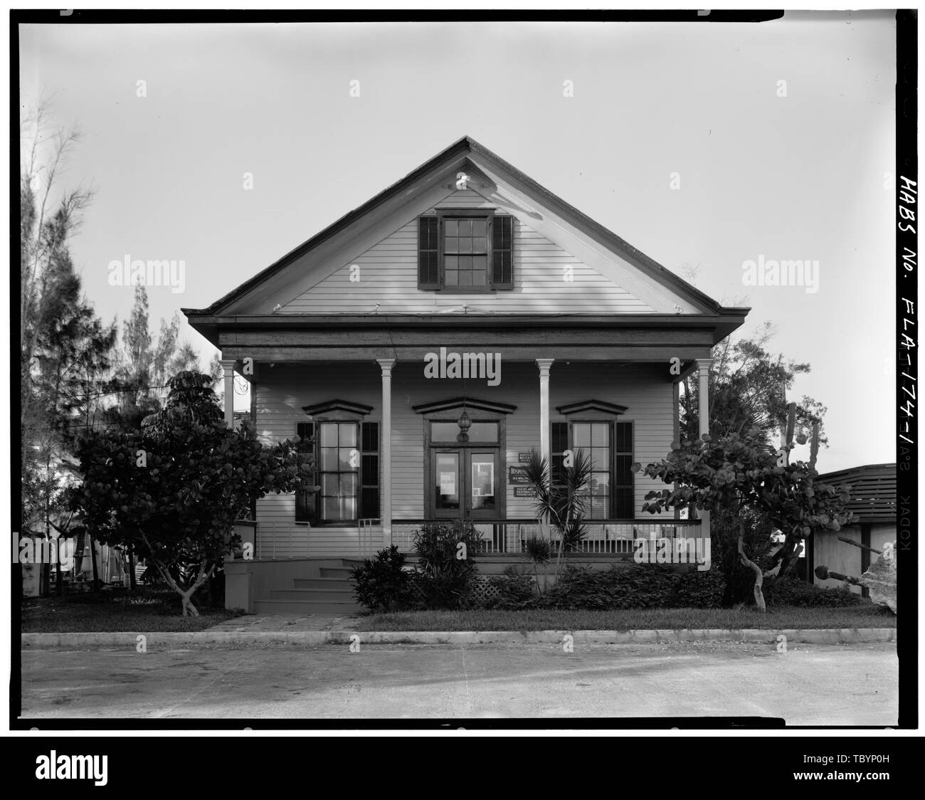 Nord (anteriore) di elevazione Southern Express Company, Mallory Square, Key West, Contea di Monroe, FL Foto Stock