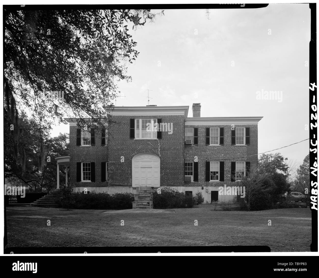 Nord (posteriore) di elevazione colonnello mezzi Edward House, 604 Pinckney Street, Beaufort, Beaufort County, SC Foto Stock