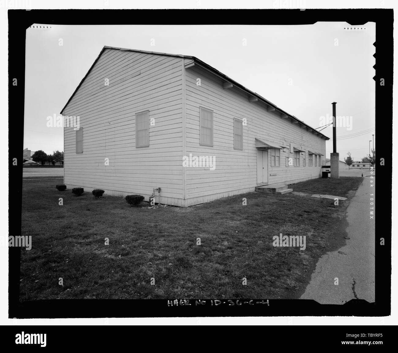 A nord e ad ovest le elevazioni, guardando verso sud. Campo Gowen, Edificio di ricreazione, 303 la Quarta Avenue, Boise, Ada County, ID Foto Stock