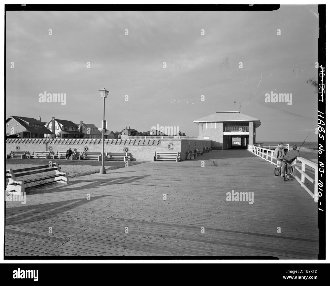 NORTH BEACH PAVILION, vista generale guardando a Nord città di Spring Lake, Statale Route 71 all County Road 524, Spring Lake, Monmouth County NJ Foto Stock