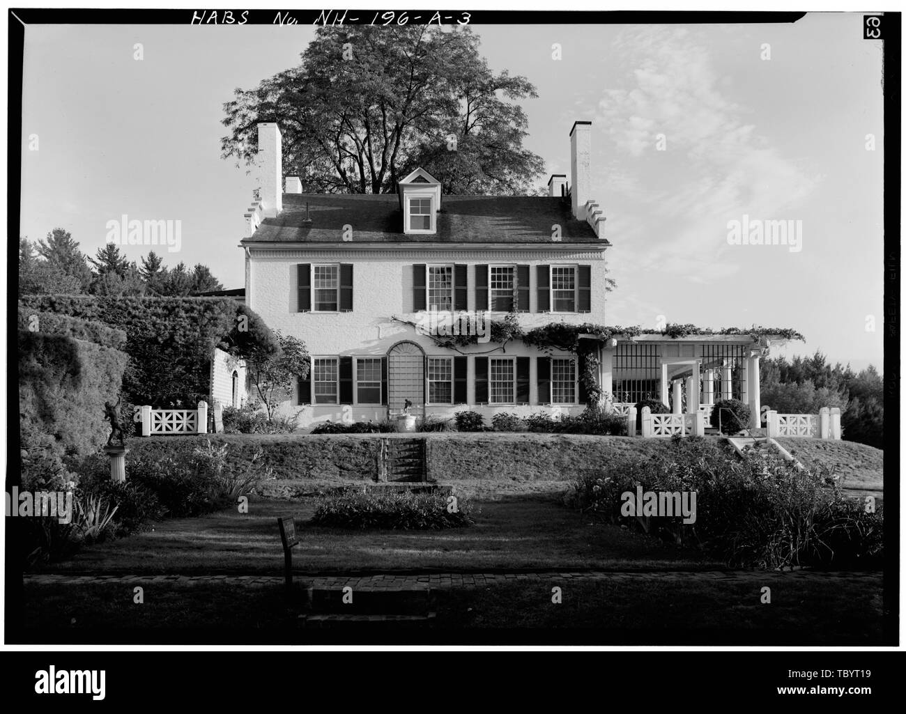 Elevazione del Nord Augusto SaintGaudens National Historic Site, Aspet, Saint Gaudens Road, Stato Off Route 12A, Cornish City, Sullivan County, NH Foto Stock