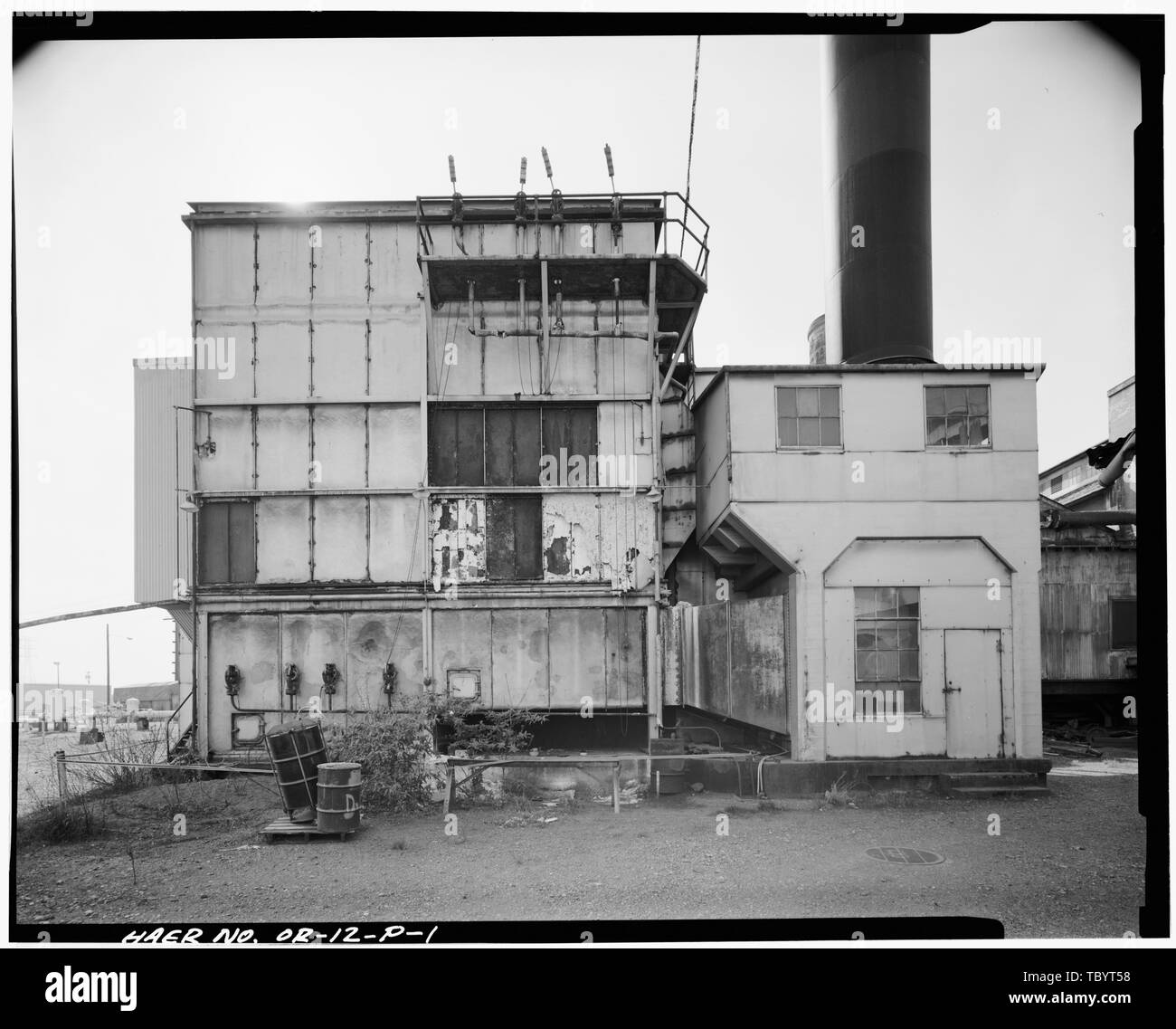 Elevazione del Nord Portland General Electric Company, caldaia n. 16, 1841 Southeast Water Street, Portland, Multnomah County, o Foto Stock