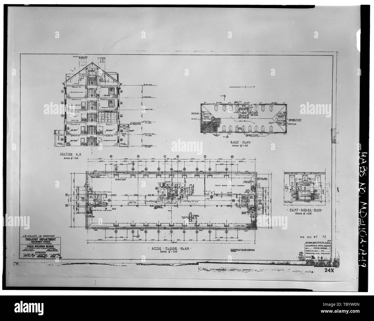 Gli istituti nazionali di sanità, igiene industriale Laboratory, 9000 Rockville Pike, Bethesda, Montgomery County, MD Wolcott, J Winthrop, Jr George A. Fuller Company Samuel J. Crewell Iron Works Walter S. Phelps granito dolce compagnia della società siderurgica Aerofin Corporation B. F. Società Sturtevant Ohio società iniettore leggendo, Pratt e cady James freddo porta di storage Company J. P. Pfeiffer e figlio Dyer, Rolla e von Ottingen, Wolfgang G Donahue, Dennis D Robinson e Associates, Inc., imprenditore Gaudreau, William un, L, contraente Hooper, Carol, campo squadra Fetzer, Kristin, campo squadra Robinson, Judith, Foto Stock