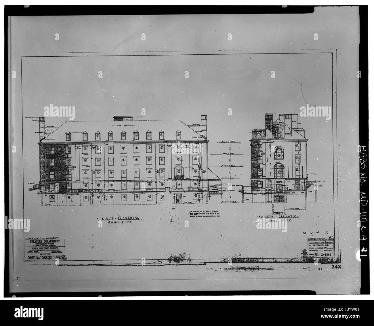 Gli istituti nazionali di sanità, igiene industriale Laboratory, 9000 Rockville Pike, Bethesda, Montgomery County, MD Wolcott, J Winthrop, Jr George A. Fuller Company Samuel J. Crewell Iron Works Walter S. Phelps granito dolce compagnia della società siderurgica Aerofin Corporation B. F. Società Sturtevant Ohio società iniettore leggendo, Pratt e cady James freddo porta di storage Company J. P. Pfeiffer e figlio Dyer, Rolla e von Ottingen, Wolfgang G Donahue, Dennis D Robinson e Associates, Inc., imprenditore Gaudreau, William un, L, contraente Hooper, Carol, campo squadra Fetzer, Kristin, campo squadra Robinson, Judith, Foto Stock