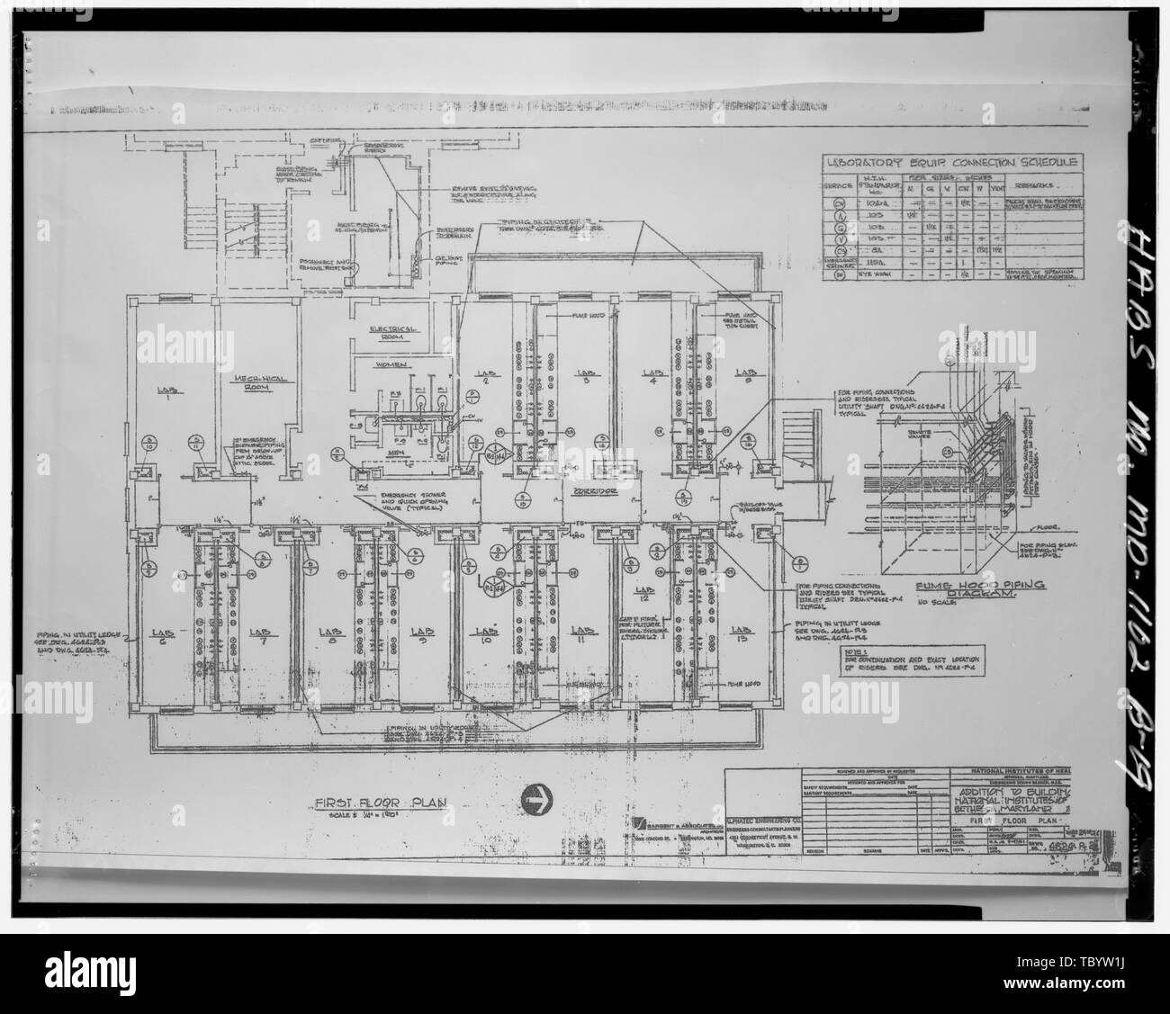 Gli istituti nazionali di Sanità, Istituto Nazionale contro il cancro, 9000 Rockville Pike, Bethesda, Montgomery County, MD Simon, Louis Adolphe George A. Fuller Company Voegtlin, Carl Parran, Thomas Wilson, Luca mi Morgenthau, Henry Robinson e Associates, Inc., imprenditore Oudens e Knoop, architetti, PC, imprenditore Edgington, Justin B, campo squadra Bobeczko, Laura L, campo squadra Robinson, Judith H, project manager Dyer, Delores, trasmettitore Smalling, Walter, fotografo Brierton, Joan M, storico Foto Stock