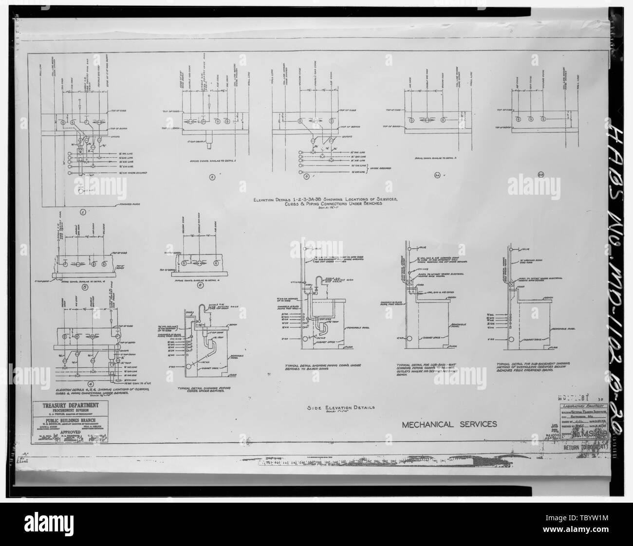Gli istituti nazionali di Sanità, Istituto Nazionale contro il cancro, 9000 Rockville Pike, Bethesda, Montgomery County, MD Simon, Louis Adolphe George A. Fuller Company Voegtlin, Carl Parran, Thomas Wilson, Luca mi Morgenthau, Henry Robinson e Associates, Inc., imprenditore Oudens e Knoop, architetti, PC, imprenditore Edgington, Justin B, campo squadra Bobeczko, Laura L, campo squadra Robinson, Judith H, project manager Dyer, Delores, trasmettitore Smalling, Walter, fotografo Brierton, Joan M, storico Foto Stock