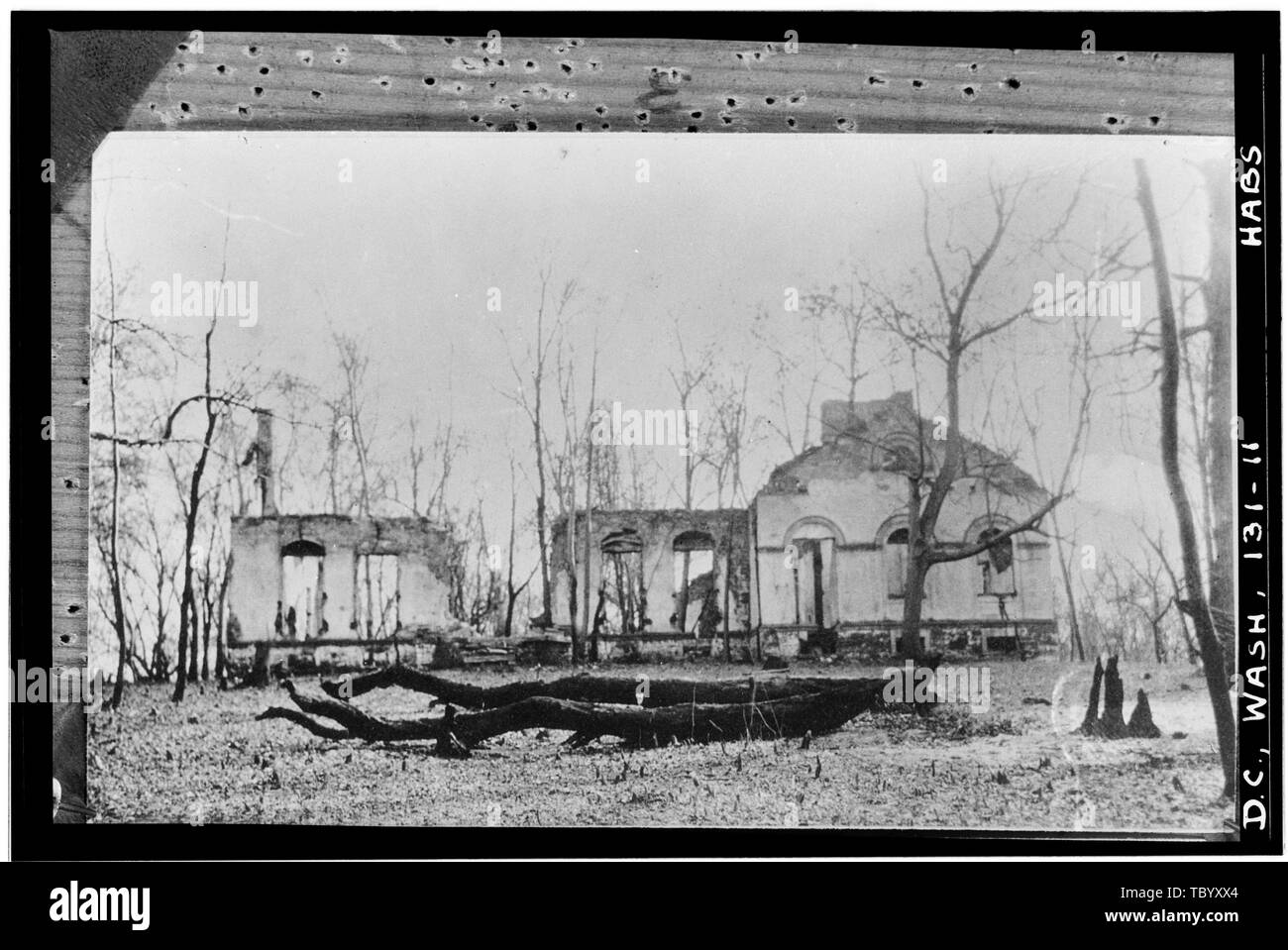 Elevazione del nord del Mansion prese circa 1905 Piastra n. 48 Il generale John Mason House, Analostan isola o Theodore Roosevelt Island, Washington, Distretto di Columbia, DC Foto Stock