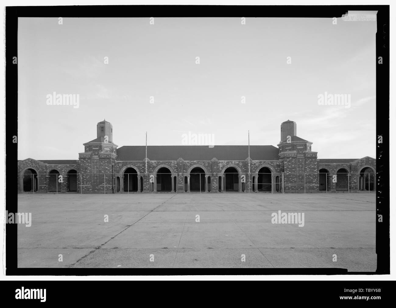 Elevazione del nord Jacob Riis Park, Rockaway punto, Queens County, NY Foto Stock