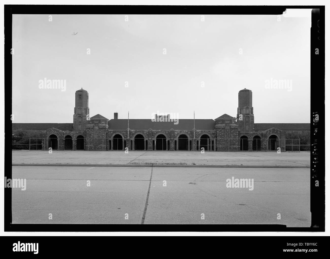 Elevazione del nord Jacob Riis Park, Rockaway punto, Queens County, NY Foto Stock