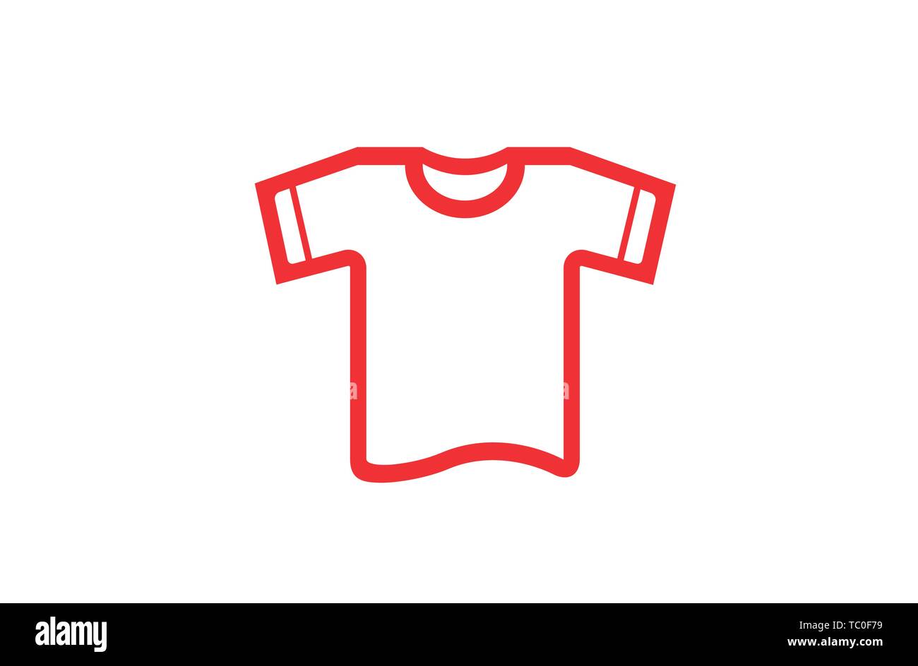 Illustrazione del simbolo di disegno del logo Creative Red Tee Shirt Silk Screen Illustrazione Vettoriale