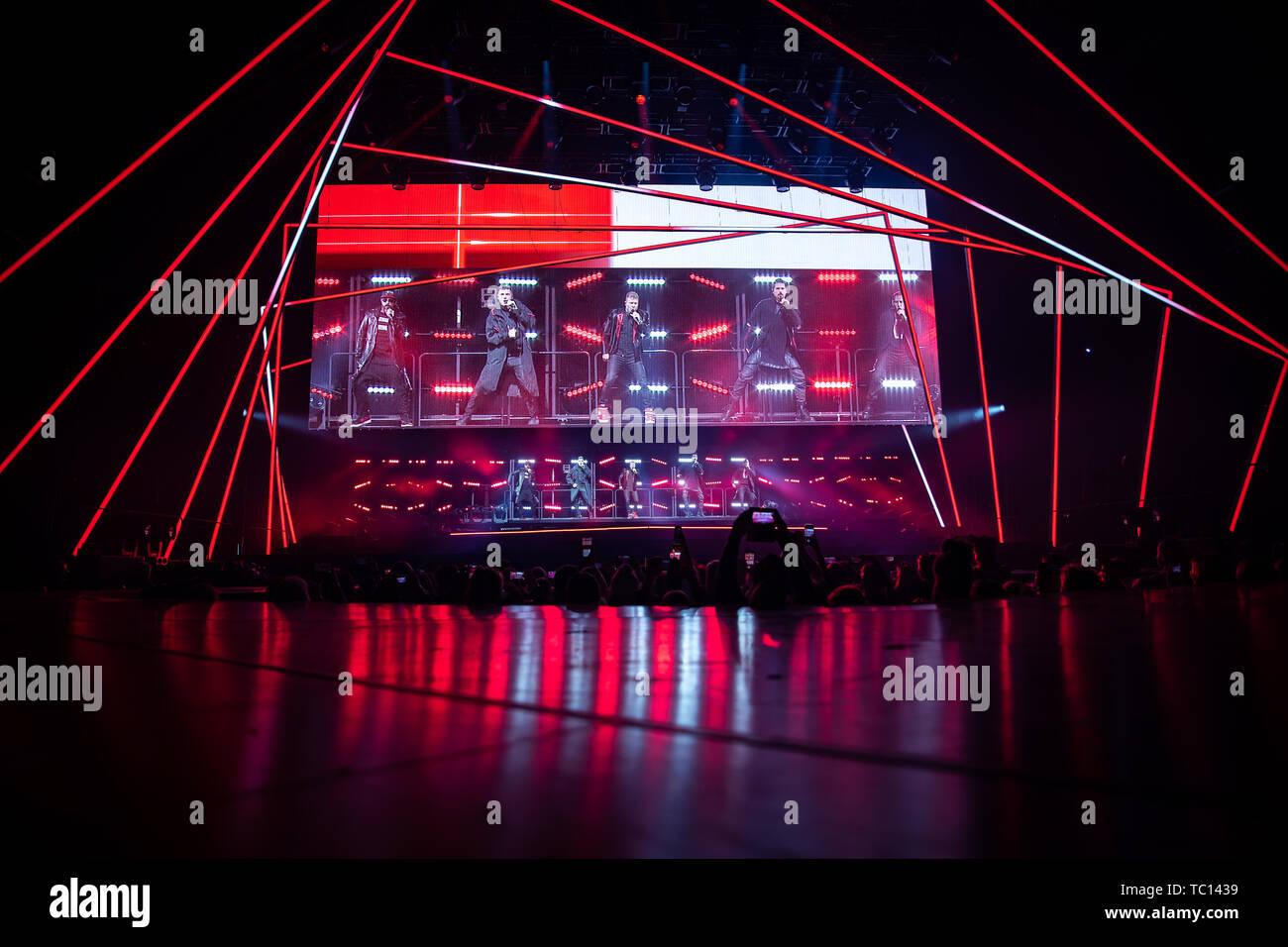 Norvegia - Oslo il 1 giugno 2019. La American gruppo vocale Backstreet Boys esegue un concerto dal vivo a Oslo Spektrum di Oslo. (Photo credit: Gonzales foto - Tord Littleskare). Foto Stock