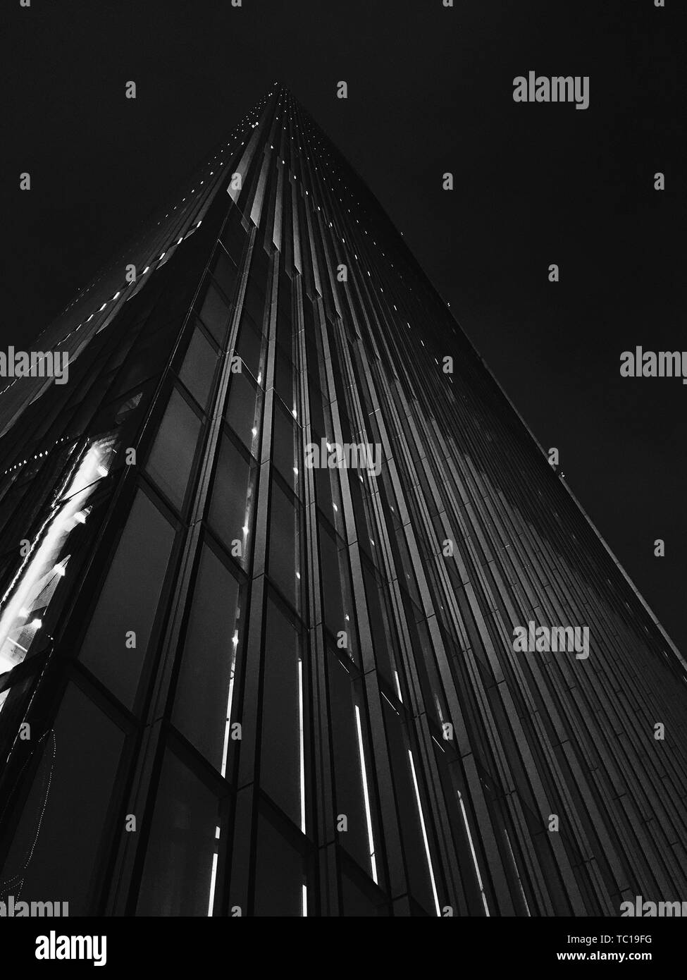 In bianco e nero della fotografia di architettura Foto Stock