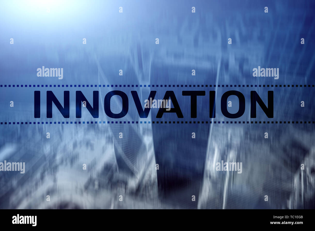 La doppia esposizione innovazione tex. Business e Tecnologia concetto. Foto Stock