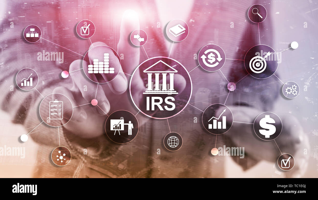Internal Revenue Service. IRS Ministero delle Finanze. Abstract background aziendale. Foto Stock