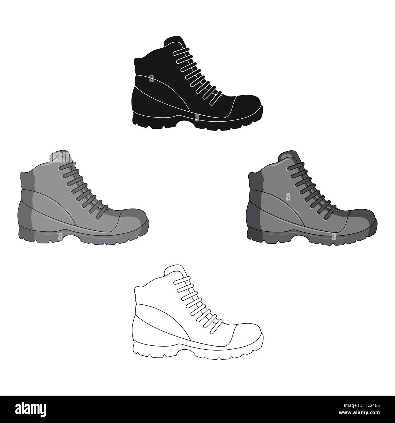 Grigio scarpe uomo oxfords. Scarpe Casual per autunno e primavera .scarpe diverse unica icona in cartoon,nero stile simbolo vettore stock web illustrazioni. Illustrazione Vettoriale