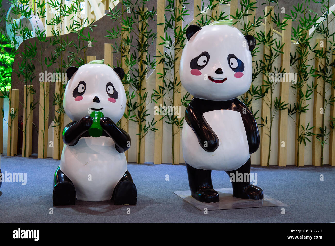 Grazioso panda gigante scultura Foto Stock