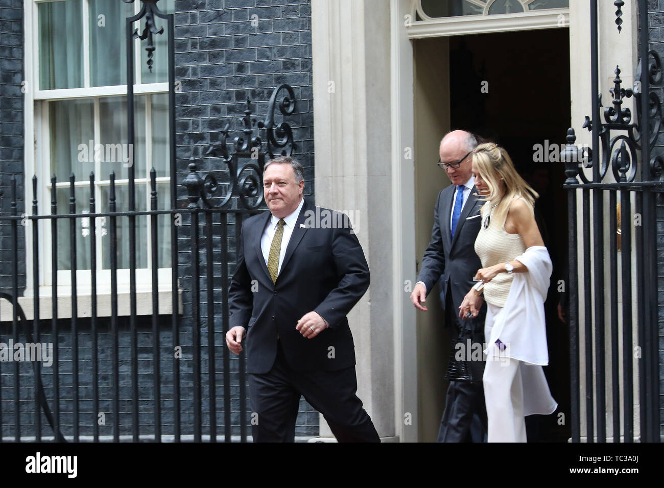 Mike Pompeo, Stati Uniti d'America visita presidenziale per il Regno Unito, Downing Street, Londra, Regno Unito, 04 giugno 2019, Foto di Richard Goldschmidt Foto Stock
