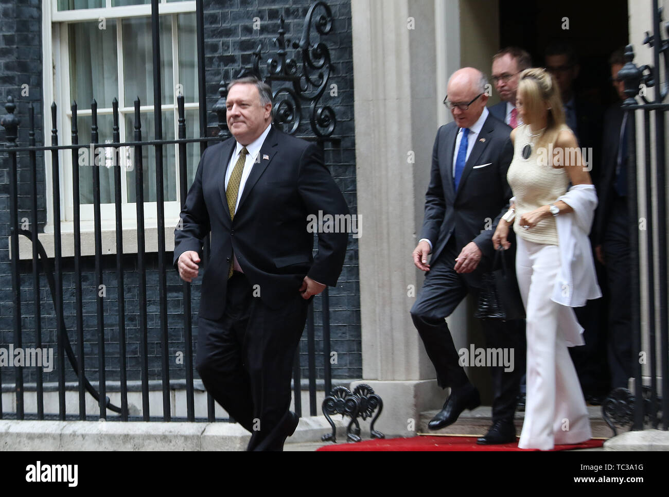 Mike Pompeo, Stati Uniti d'America visita presidenziale per il Regno Unito, Downing Street, Londra, Regno Unito, 04 giugno 2019, Foto di Richard Goldschmidt Foto Stock