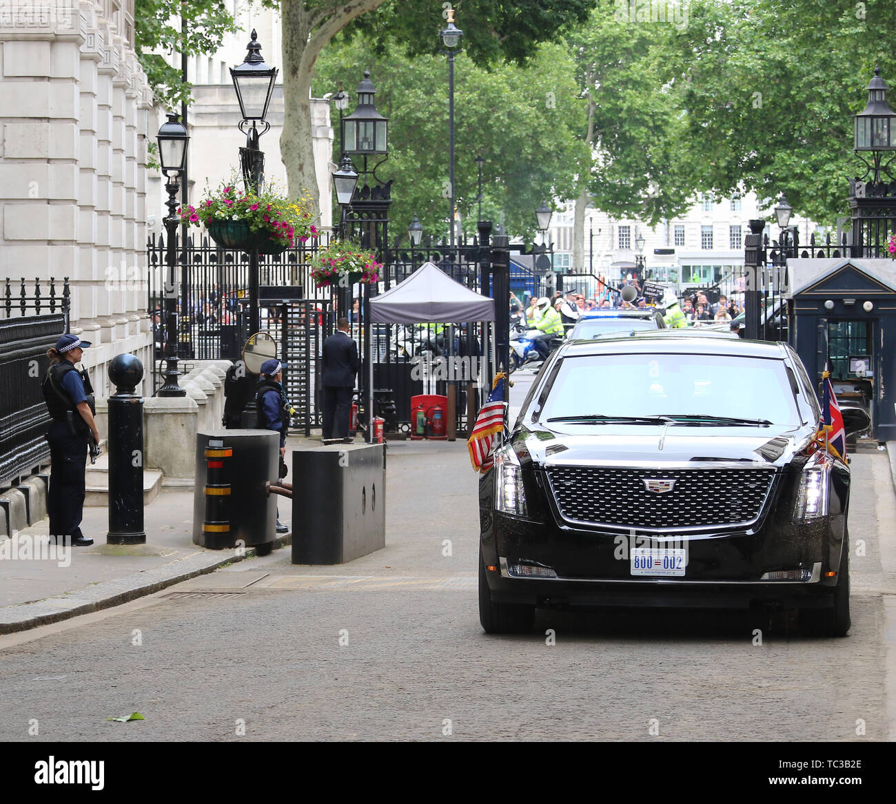 La Bestia, Stati Uniti d'America visita presidenziale per il Regno Unito, Downing Street, Londra, Regno Unito, 04 giugno 2019, Foto di Richard Goldschmidt Foto Stock