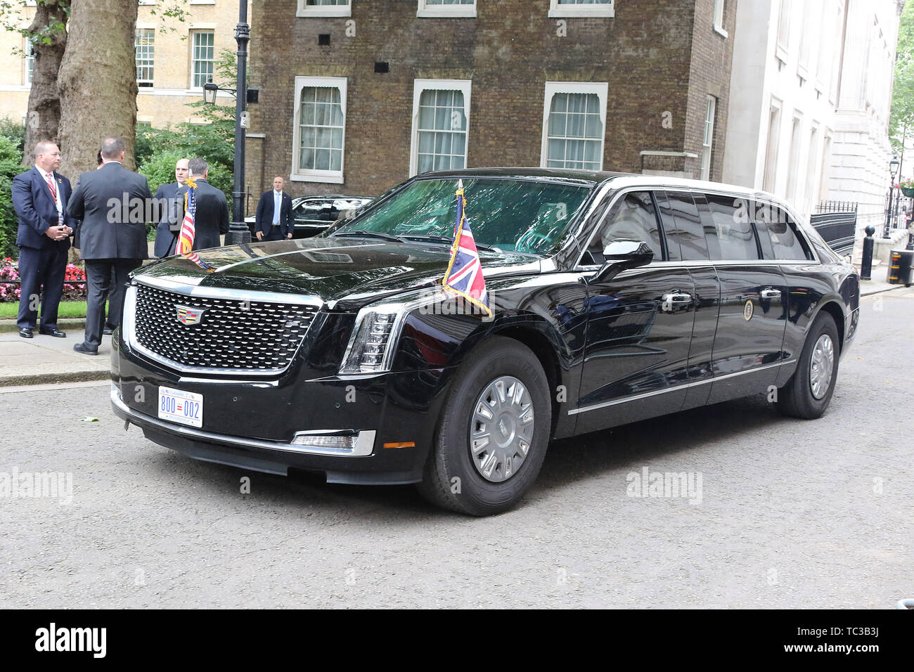 La Bestia, Stati Uniti d'America visita presidenziale per il Regno Unito, Downing Street, Londra, Regno Unito, 04 giugno 2019, Foto di Richard Goldschmidt Foto Stock