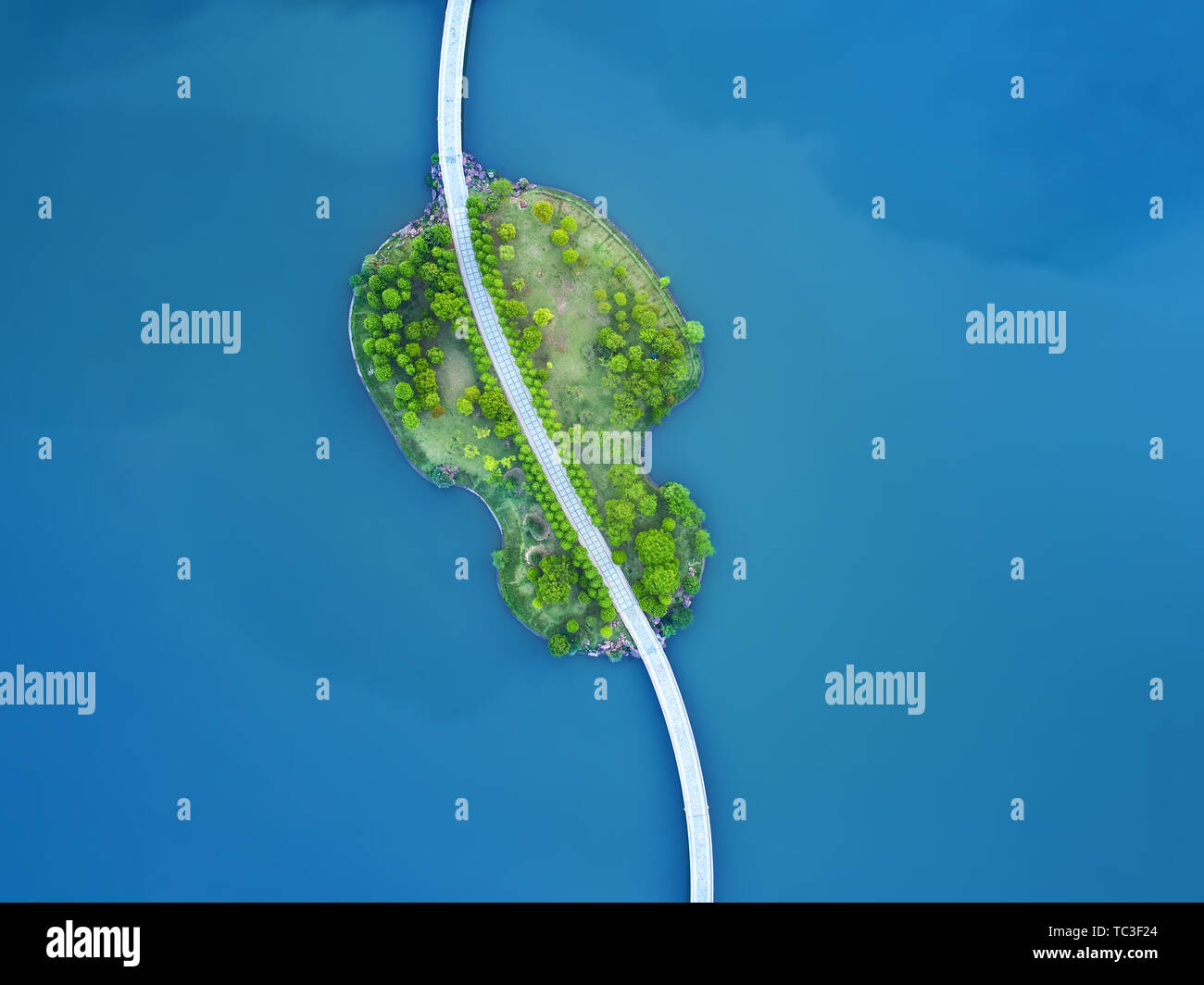 Il lago di viola Foto Stock