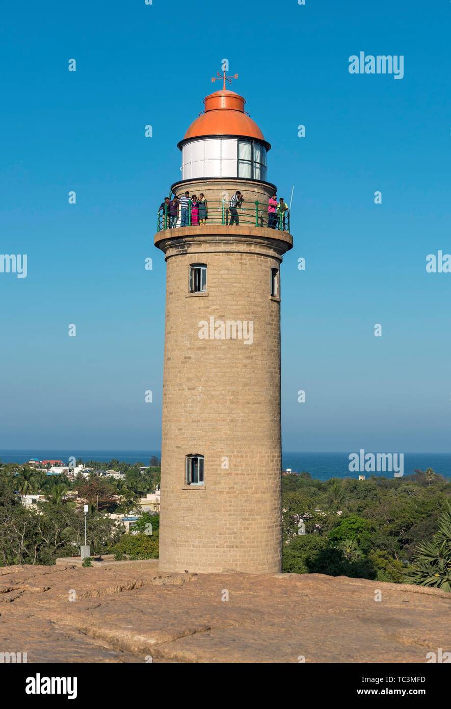 Mahabalipuram Lighthouse, India Foto Stock