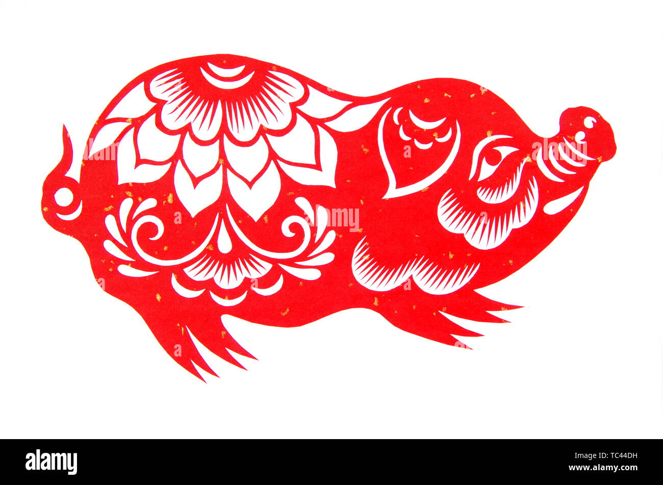 Festival di Primavera di taglio della carta - il maiale Foto Stock