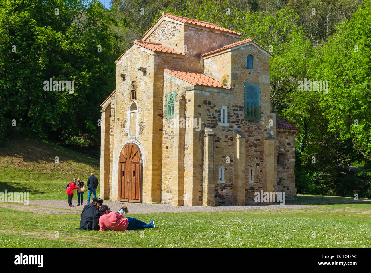 San Miguel de Lillo, gioiello di Prerrománico Asturiano a Oviedo, Asturias, Spagna Foto Stock