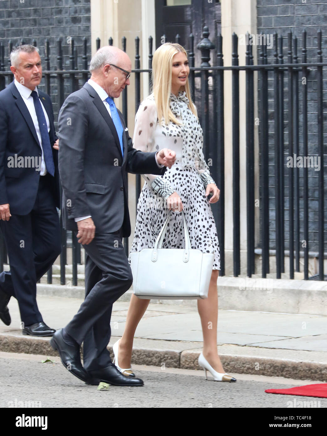 Robert Wood Johnson e Ivanka Trump, Stati Uniti d'America visita presidenziale per il Regno Unito, Downing Street, Londra, Regno Unito, 04 giugno 2019, Pho Foto Stock